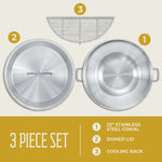 22" Stainless Steel Comal Cookware Set