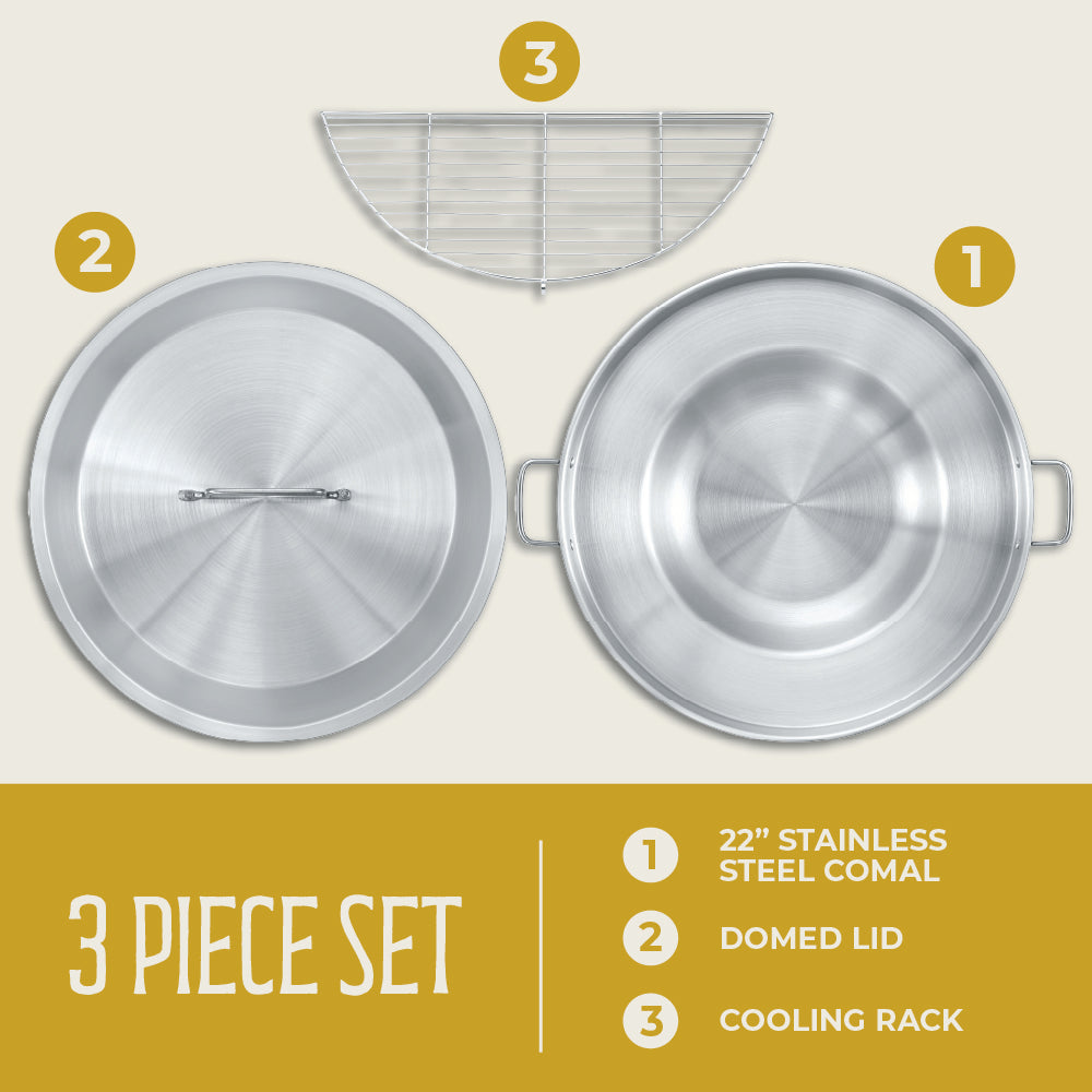 22" Stainless Steel Comal Cookware Set
