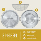 22" Stainless Steel Comal Cookware Set