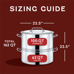 Stainless Steel Stock Pot Steamer and Braiser Combo