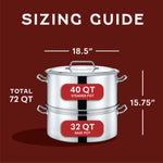 Stainless Steel Stock Pot Steamer and Braiser Combo