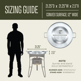 21.25" Stainless Steel Convexed Comal