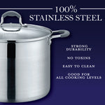 Stainless Steel Stock Pot with Glass Lid