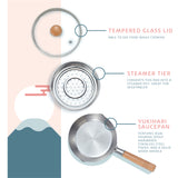 2 QT Yukihira Pan with Steamer