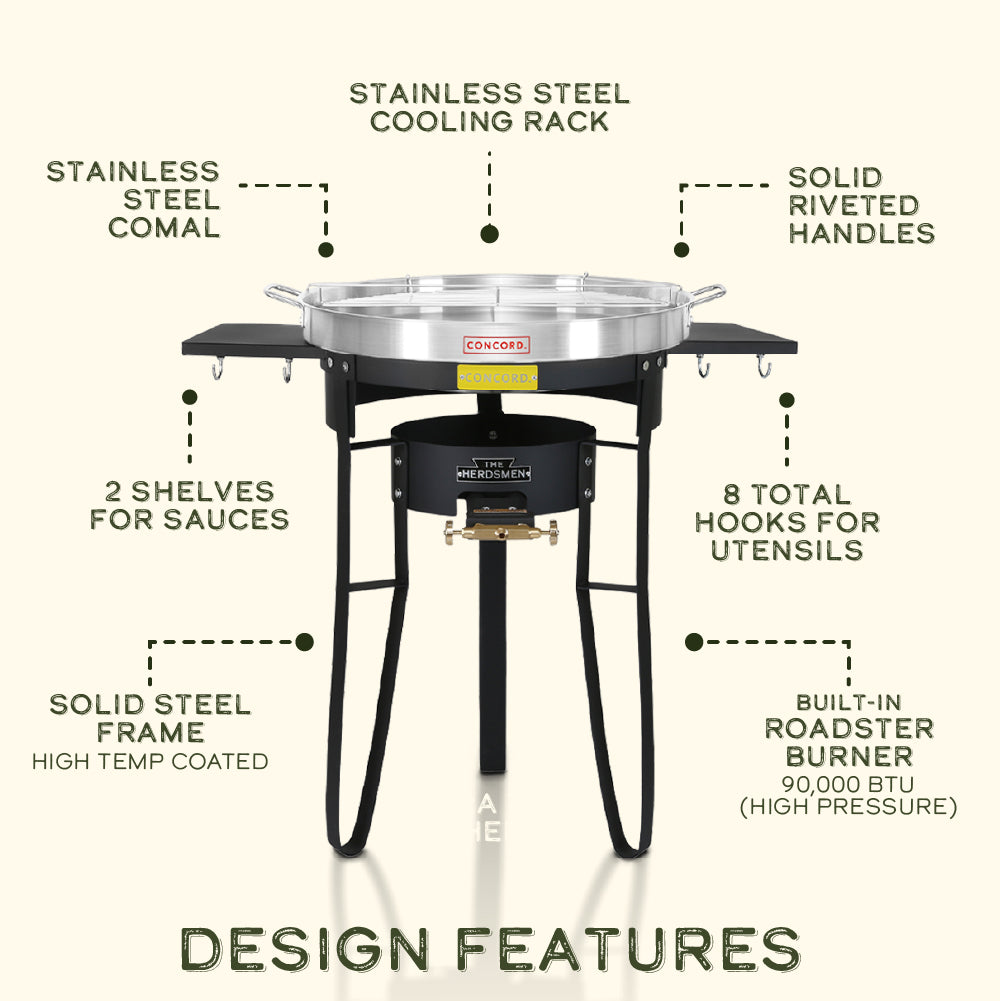 The Herdsmen Comal + Roadster Burner Set