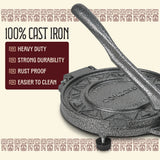 Concord tortilla press cast iron material information