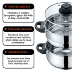 3 Quart Stainless Steel 3 Piece Steamer
