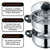 3 Quart Stainless Steel 3 Piece Steamer
