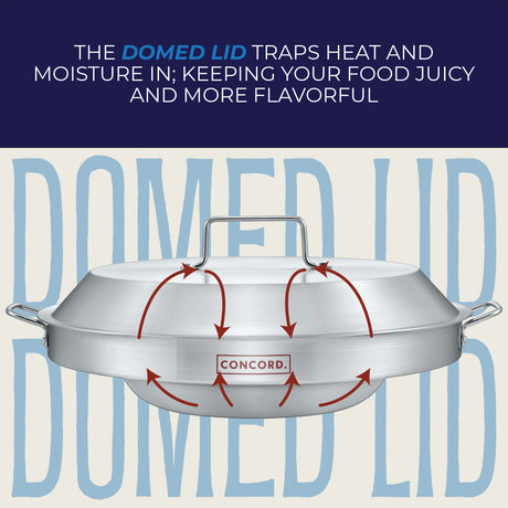 Concord comal lid is dome shaped trapping moisture in