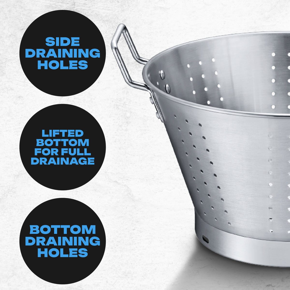 Stainless Steel Large Commercial Grade Colander