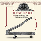 Concord tortilla press extra pressure points for effortless pressing