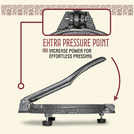 Concord tortilla press extra pressure points for effortless pressing