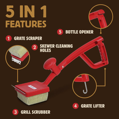 Scrub Safe bristle free grill brush features 