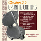 Concord tortilla press version 2.0 new granite coating