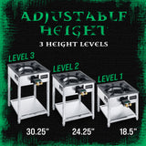 Hades Burner adjustable height information