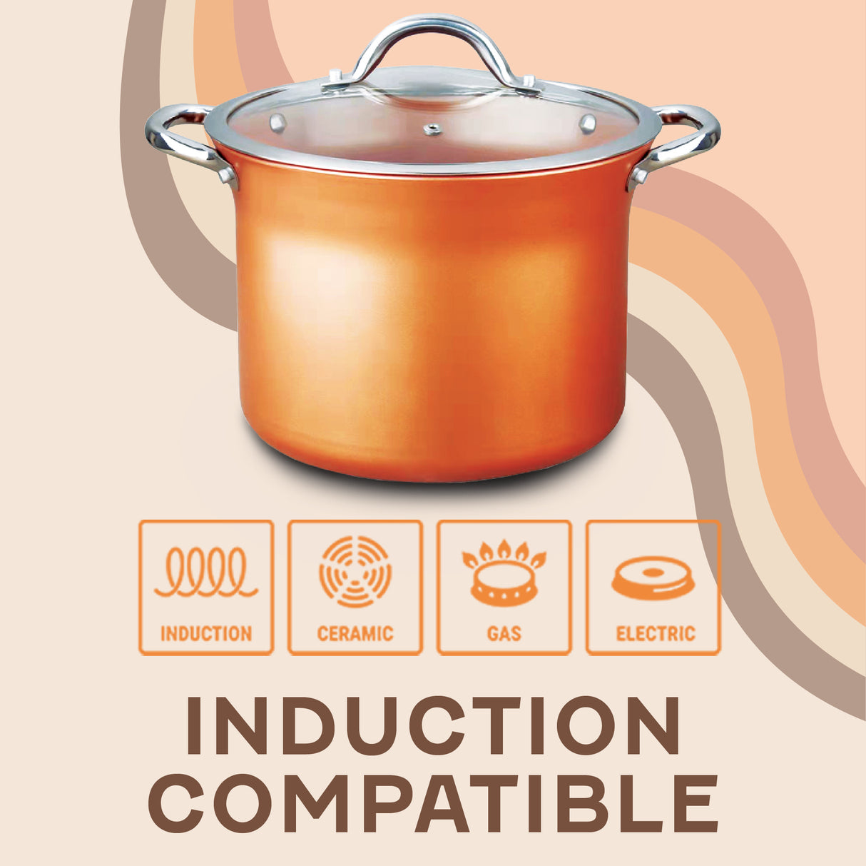 Concord Copperamic nonstick stock pot compatibility information