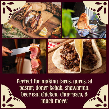 What food can be made with the Concord Al Pastor Vertical Skewer