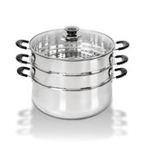 Stainless Steel 3 Tier Steamer Pot (30cm)