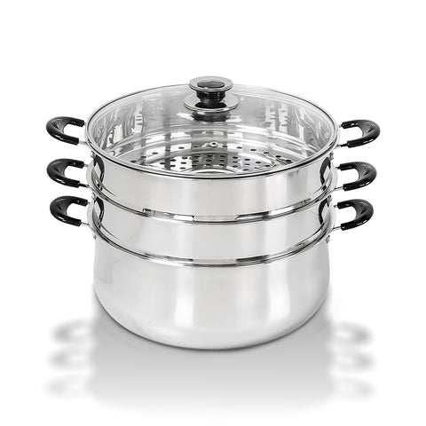 Stainless Steel 3 Tier Steamer Pot (30cm)