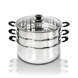 Stainless Steel 3 Tier Steamer Pot (30cm)