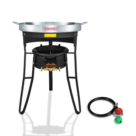 21.25" Convexed Comal + Stand + Burner Bundle