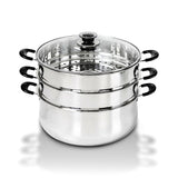 Stainless Steel 3 Tier Steamer Pot (30cm)