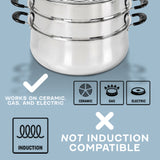 Stainless Steel 3 Tier Steamer Pot (30cm)