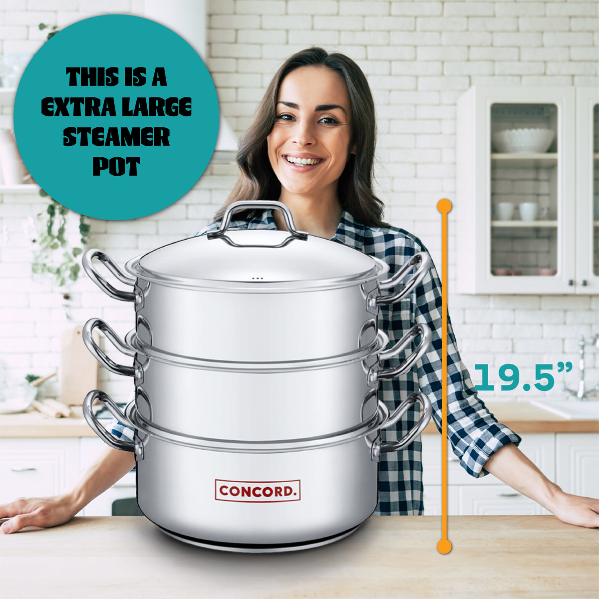 Muchos Tamales Stainless Steel XL Steamer Pot