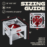 Stainless Steel Stronghold Wok Burner (16")