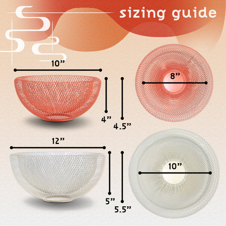 Concord Kyoto Series fruit basket sizing guide