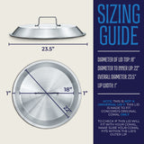 Concord comal lid sizing guide