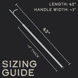 43" Stainless Steel Fire Poker