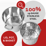E-Series Stainless Steel Stock Pot w/ Basket