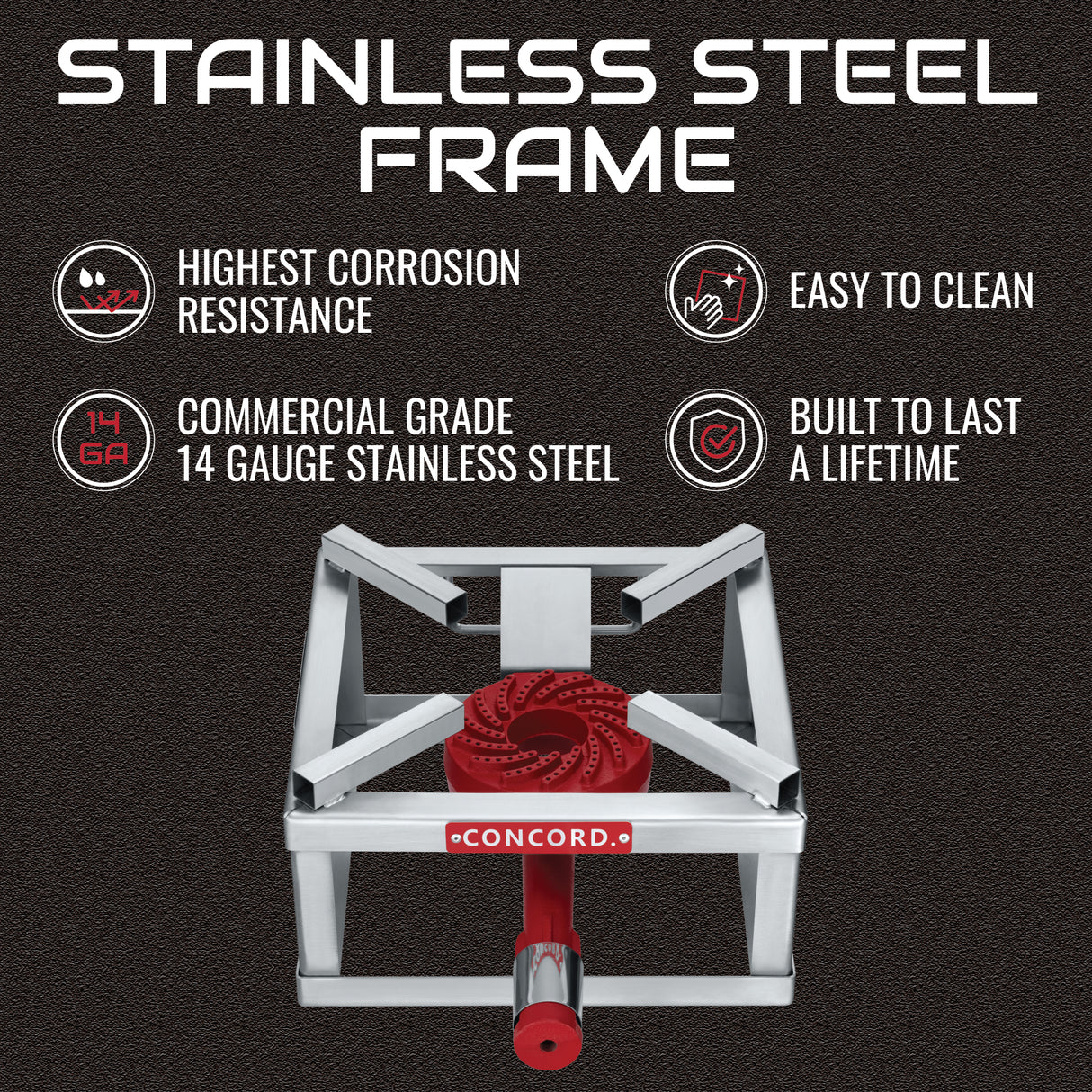 The Block Burner in Stainless Steel