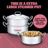 Muchos Tamales Stainless Steel XL Steamer Pot