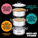 Muchos Tamales Stainless Steel XL Steamer Pot