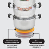 10" Stainless Steel 3 Tier Steamer