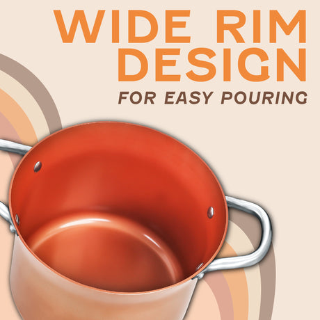 Concord Copperamic nonstick stock pot rim information