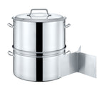 Stainless Steel Stock Pot Steamer and Braiser Combo