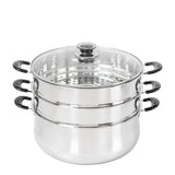 Stainless Steel 3 Tier Steamer Pot 30cm - Concord Cookware Inc