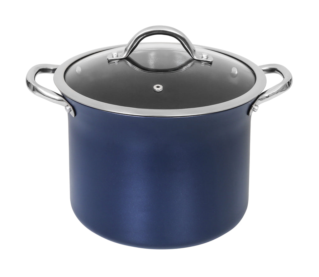 Concord Cookware Concord Sapphire Nonstick 7 Quart Stock Pot Cookware Set (Induction Compatible)Blue