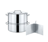 Stainless Steel Stock Pot Steamer and Braiser Combo