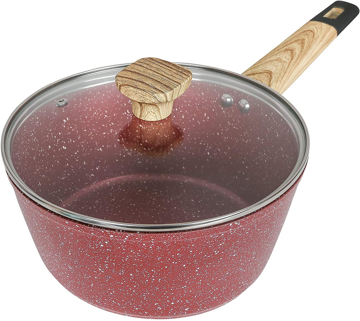 Art of Cooking 3 Quart Granite Nonstick Saucepan (Canyon Red, Ocean Blue, Forest Green) - Concord Cookware Inc