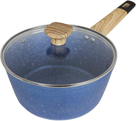 Art of Cooking 3 Quart Granite Nonstick Saucepan (Canyon Red, Ocean Blue, Forest Green) - Concord Cookware Inc