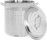 Stainless Steel Stock Pot w/Steamer Basket (24QT - 180QT) - Concord Cookware Inc