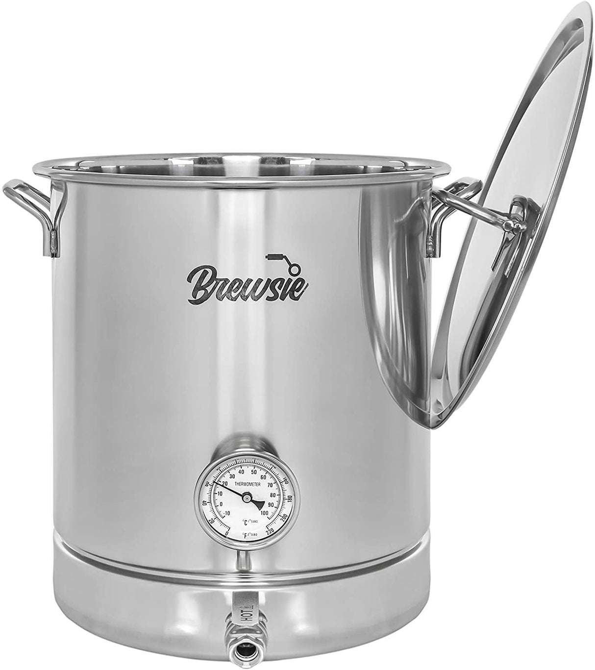 BREWSIE Stainless Steel Home Brew Kettle w/Dual Filtration - Concord Cookware Inc