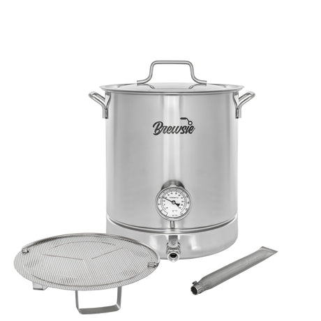 BREWSIE Stainless Steel Home Brew Kettle w/Dual Filtration - Concord Cookware Inc