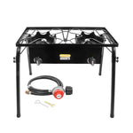 Double Burner Outdoor Stand Stove Cooker w/ Regulator Brewing Supply - Concord Cookware Inc