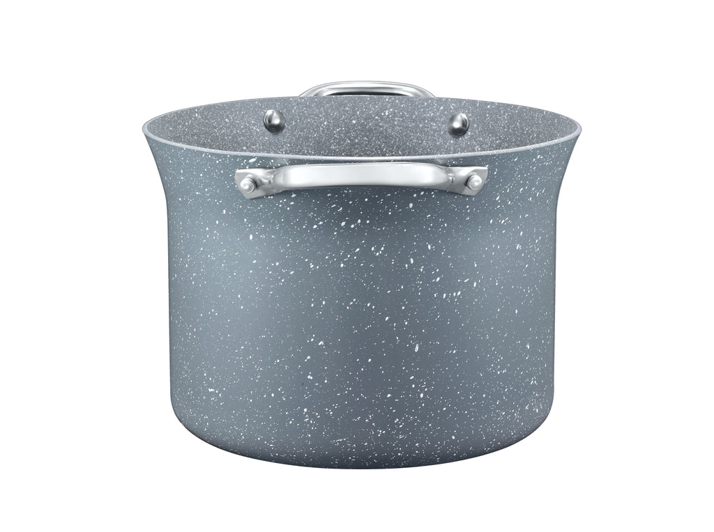 Granitestone 7 Quart Brushed Aluminum Stock Pot with Lid