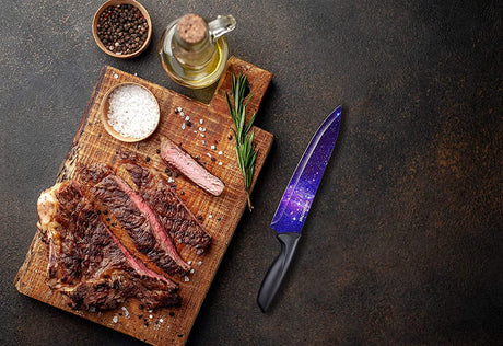 10 Pieces Purple Galaxy Kitchen Knives Set - Concord Cookware Inc